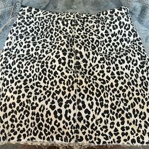 Denim cheetah skirt